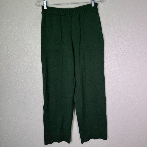 Free People Beach Solar Sweater Set Womens Small Cardigan Pant Lounge Pine Green - Picture 6 of 16